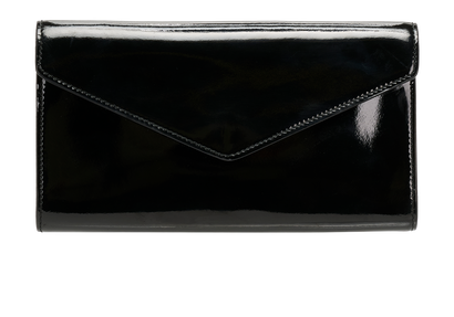 Y Mail Envelope Clutch, &pound;295, Handbags, Black, Patent Leather, Front view